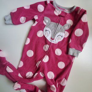 🔺Baby Girl 3 Pack Mixed Brand Fleece Jammies